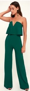 NWT emerald green jumpsuit XS